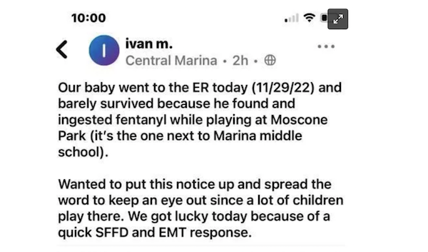 Baby Ingested Fentanyl While Playing in Park