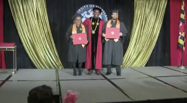 20-Year prophecy fulfilled ; mom and son graduate from college together