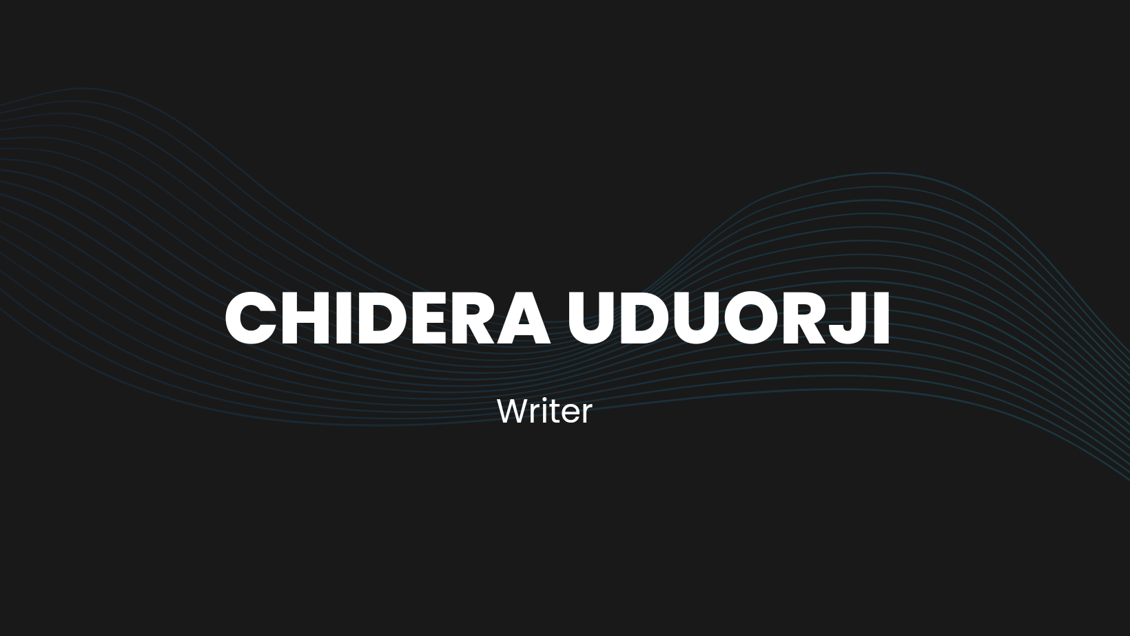 Chidera  Uduorji 