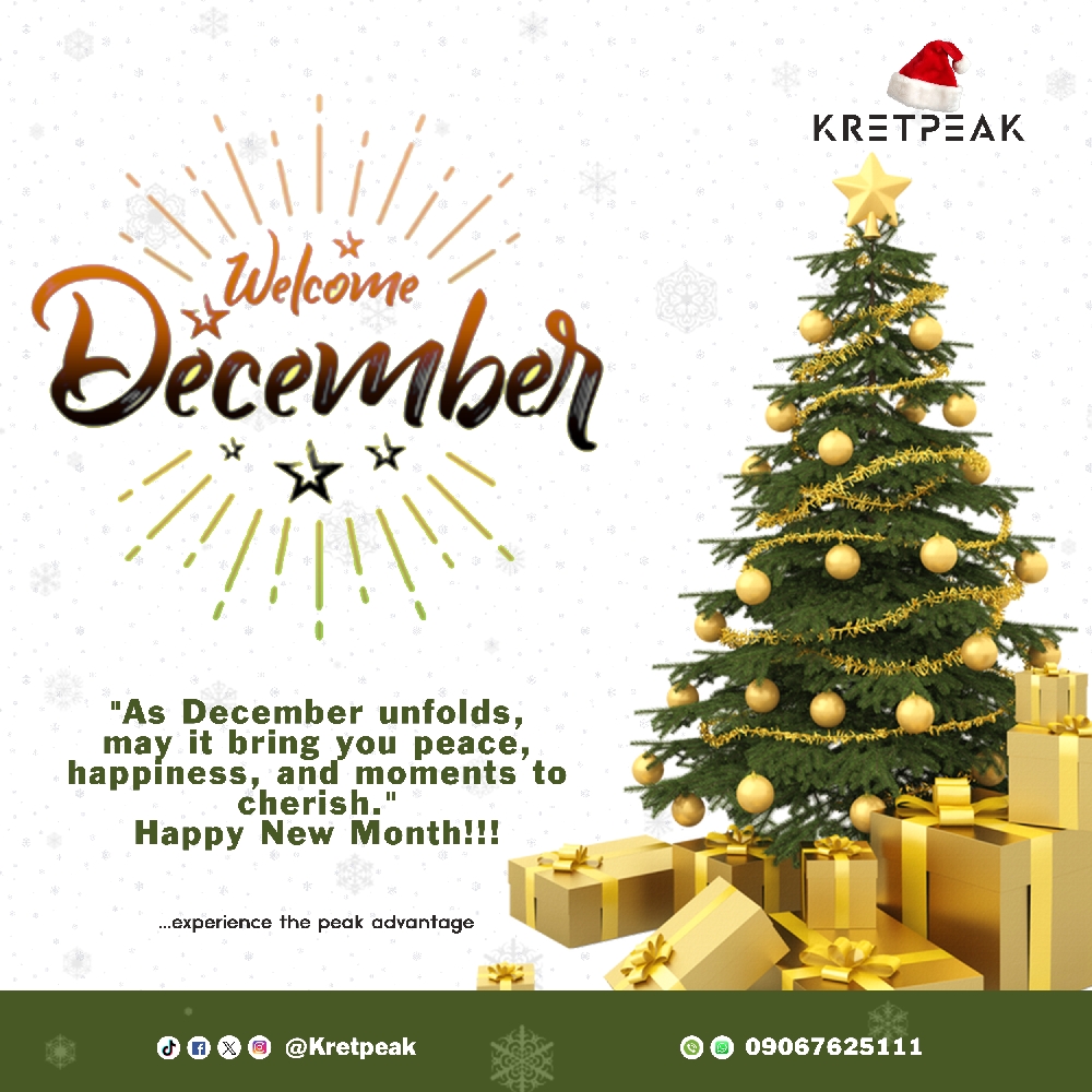 Welcome to December and Happy New Month people 