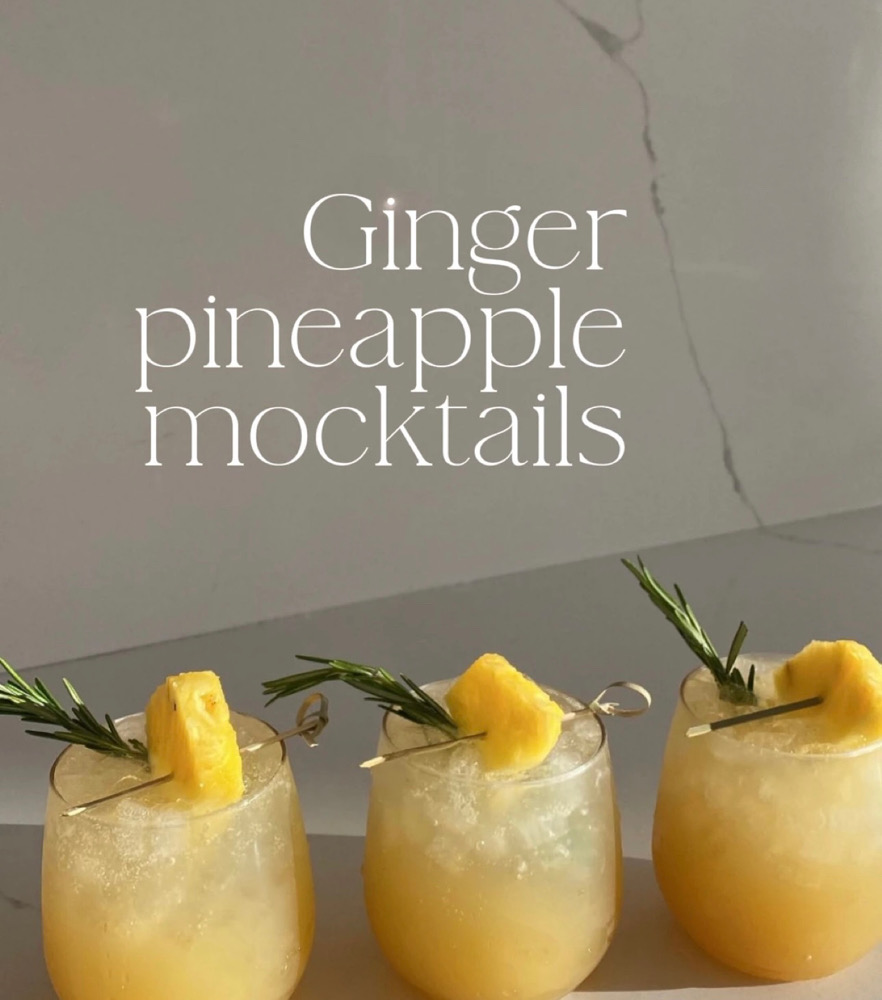 Pineapple ginger mocktail