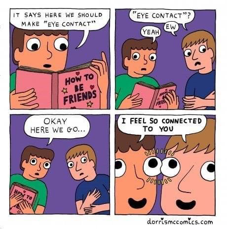 Make Eye contact: Funny comic